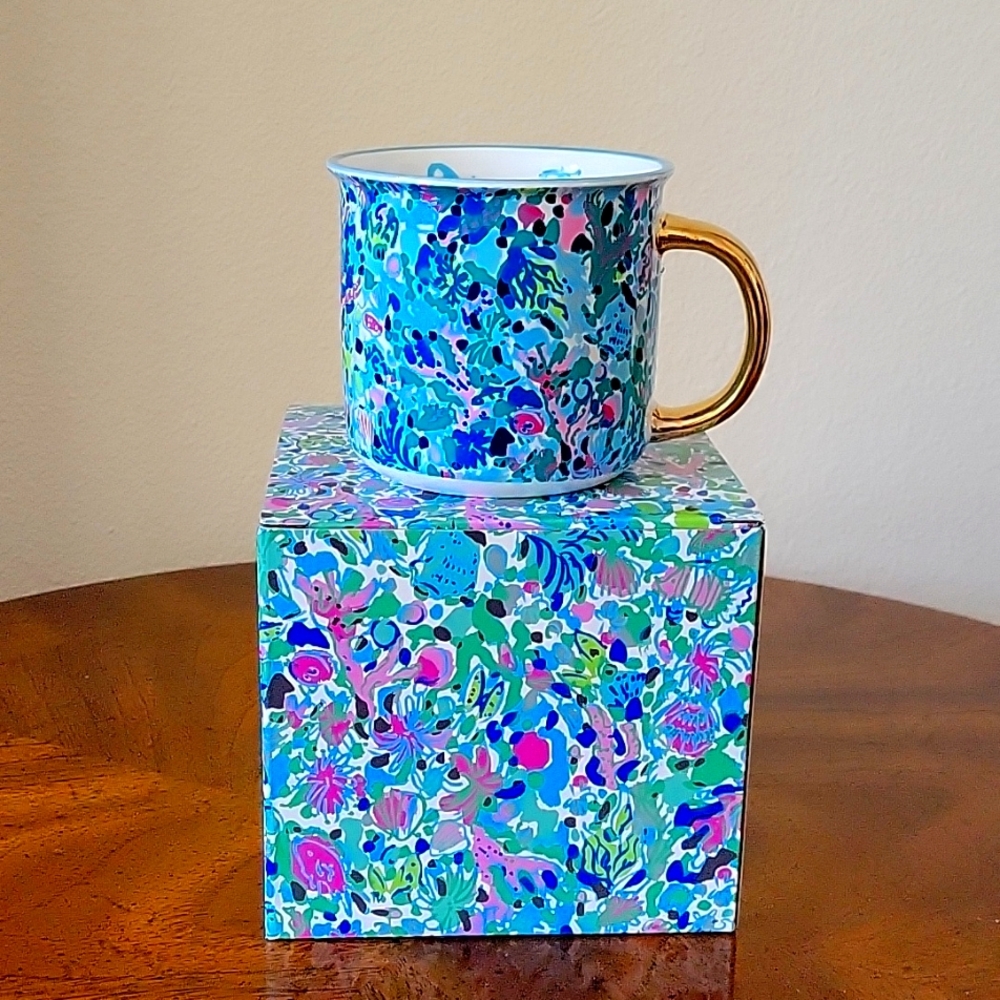 Lilly Pulitzer Ceramic Mug Dive In, 13 fl. oz, NWT
